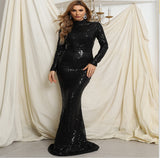 Skin Tight Long Dresses Long Sleeve Dress Fishtail