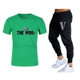Vlone T Shirts & Pants 2 Piece Set Summer Men'S Short Sleeve T-Shirt Loose Leisure Sports