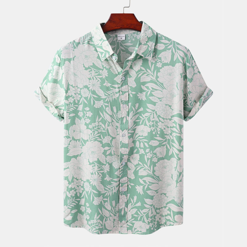 Camp Collar Shirt Casual Short Sleeve Shirt