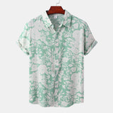 Camp Collar Shirt Casual Short Sleeve Shirt