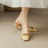 Nude Low Block Heel Inside and Outside Soft Leather Mid Heel