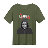 Squid Game Costume printed loose cotton round neck short sleeve t-shirt for women