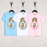 Bape Bearbrick T Shirt Classic Ape Cartoon Pattern Casual Men And Women Same Style