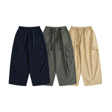 Man Fall Fall American Retro Solid Color Casual Pants Male Student Loose Straight-Leg Pants