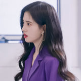 MIDI Mauve Wrap Dress Purple Waist Dress Young Short Suit Skirt