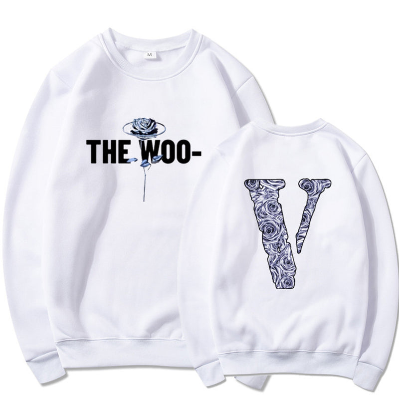 Vlone Sweatshirts Round Neck Sweater Printed Men'S And Women'S Loose