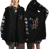 Anime Hoddies Anime Attack on Titan Zipper Sweater Leisure Sports Sweater Coat