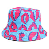 Bucket Hat Fishing Cap Cotton Print Fisherman Hat Outdoor Color Sun-Proof