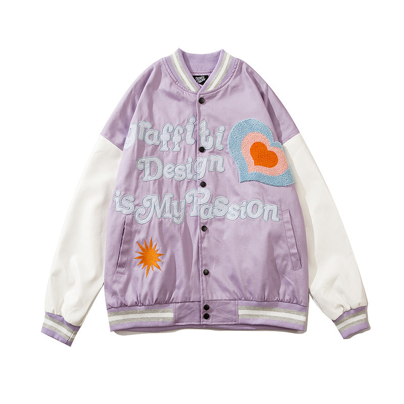 Man Fall Outfits Baseball Jacket Men's and Women's Autumn and Winter Hip Hop Retro Loose Jacket