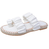 Women Open Toe Sandals Flats Plus Size Women's Sandals Toe Covering Flat