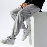 Grey Sweatpants Sports Pants Men's Loose Ankle-Tied Straight Spring and Autumn Workwear Casual Pants