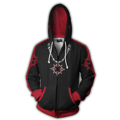 Anime Hoddies 3D Printed Full-Zip Cardigan Anime Hoodie Coat
