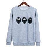 Squid Game Costume round Six Printed Crew Neck Sweatshirt
