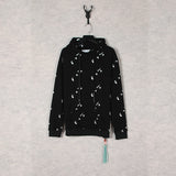 off White Hoodie Autumn and Winter Printed Hoodie Sweater Loose Men's and Women's Coat