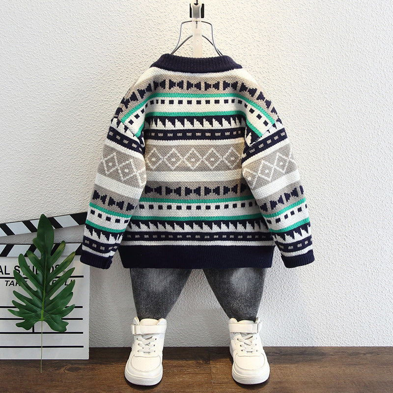 Toddler Boys Sweater Boys' Sweater Spring and Autumn Knitted