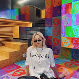 Gallery Dept T Shitrs Summer Vintage Splash-Ink Letter T-shirt Short Sleeve Men