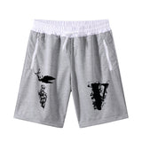 Vlone Shorts Printed Shorts Men'S Summer Loose Sports And Leisure