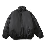 Cardigan Baseball Jacket Fog Essentials Cotton-Padded Coat for Men and Women Half Zipped Cotton-Padded Jacket