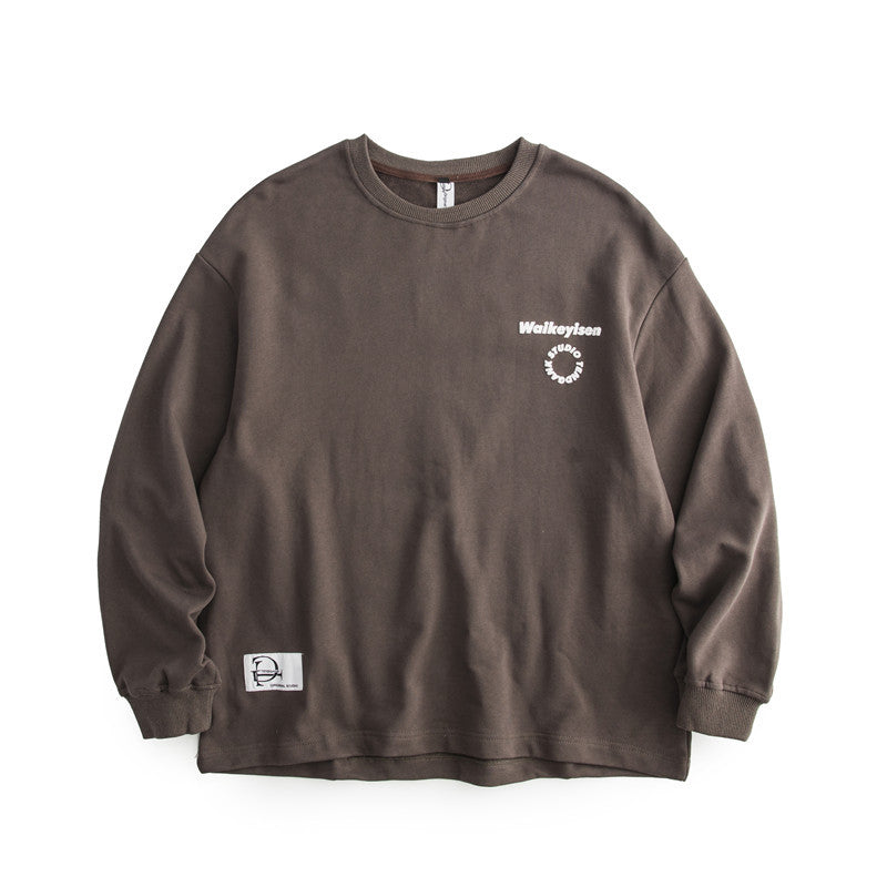 Crew Neck Sweatshirts for Men Men's Clothing Autumn Printing Casual round Neck Sweater Boys