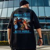 Men T-Shirts Loose Printed round Neck Half Sleeve