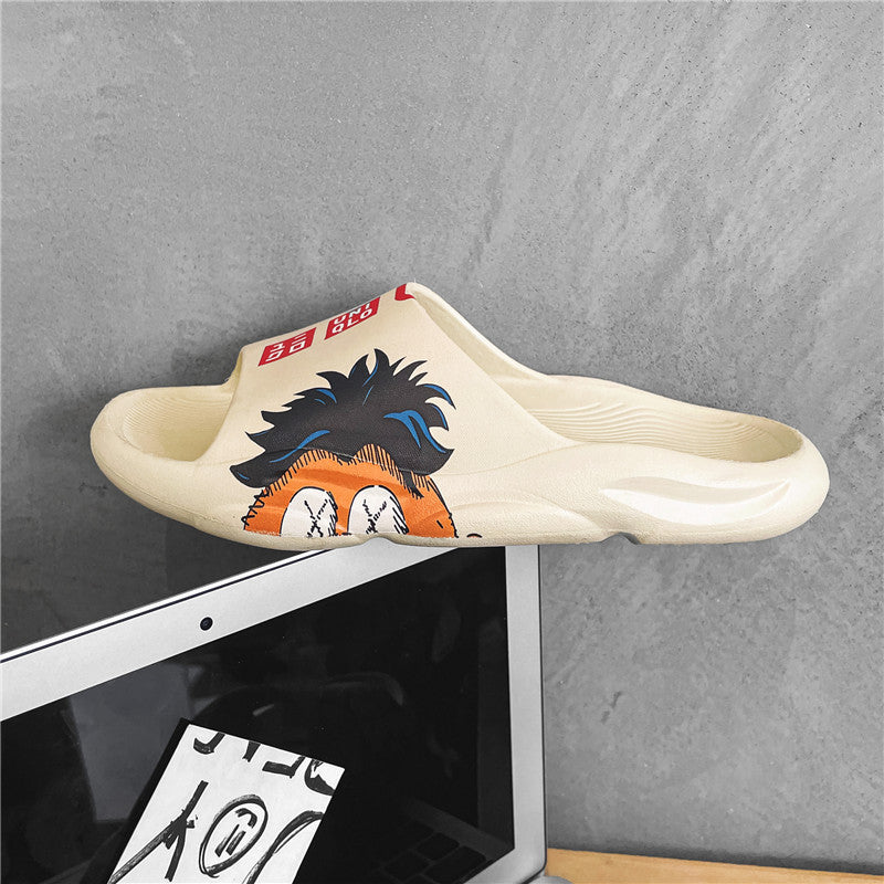 Mens Slide Coconut Slippers Women'S One-Word Slippers Men'S Thick-Soled Outer Wear