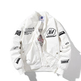 Varsity Jacket Spring Festival Gala Autumn Embroidery Jacket White Coat Short Women
