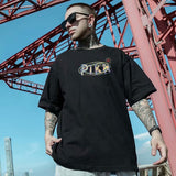 Men T-Shirts Oversize Bear Print Loose