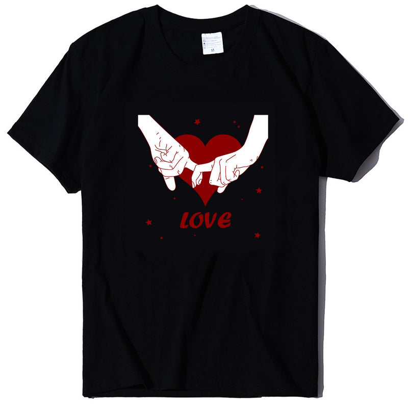 Valentine 'S Day T Shirt T-shirt Short Sleeve Love Printed Summer