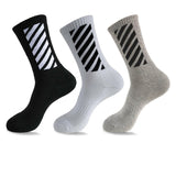 Off White Socks Basketball Socks Men's Thickened Long Tube High-Top Skateboard Trendy Sports Socks