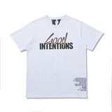 Vlone T Shirt Summer Short-Sleeved Men'S And Women'S T-Shirt Street Popular Flying Pigeon Printing Half Sleeve Shirt