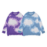 Men Sweater Men = Loose round Neck Sweater Irregular Hem Long Sleeve