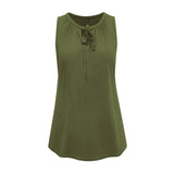 Coachella Music Festival Outfits Knitted Vest Solid Color Loose Sleeveless Top