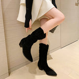 Western Shoes Western Cowboy Boot British Style Retro Women