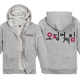 Squid Game Costume Digital Creative Leisure Printed Thickening Zipper Sweater