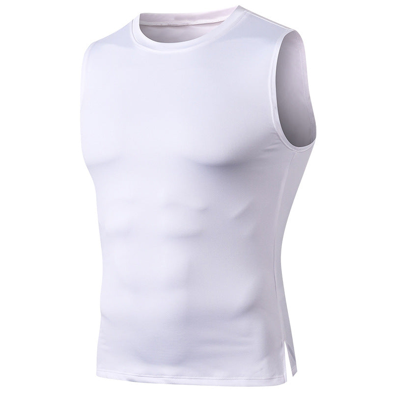 Moisture Wicking Tank Top Fitness Vest round Neck Waistcoat