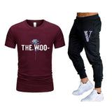 Vlone T Shirts & Pants 2 Piece Set Summer Men'S Short Sleeve T-Shirt Loose Leisure Sports