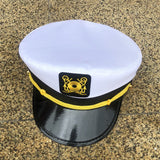 Captains Hat White Embroidery Navy Hat a Sailor's Cap