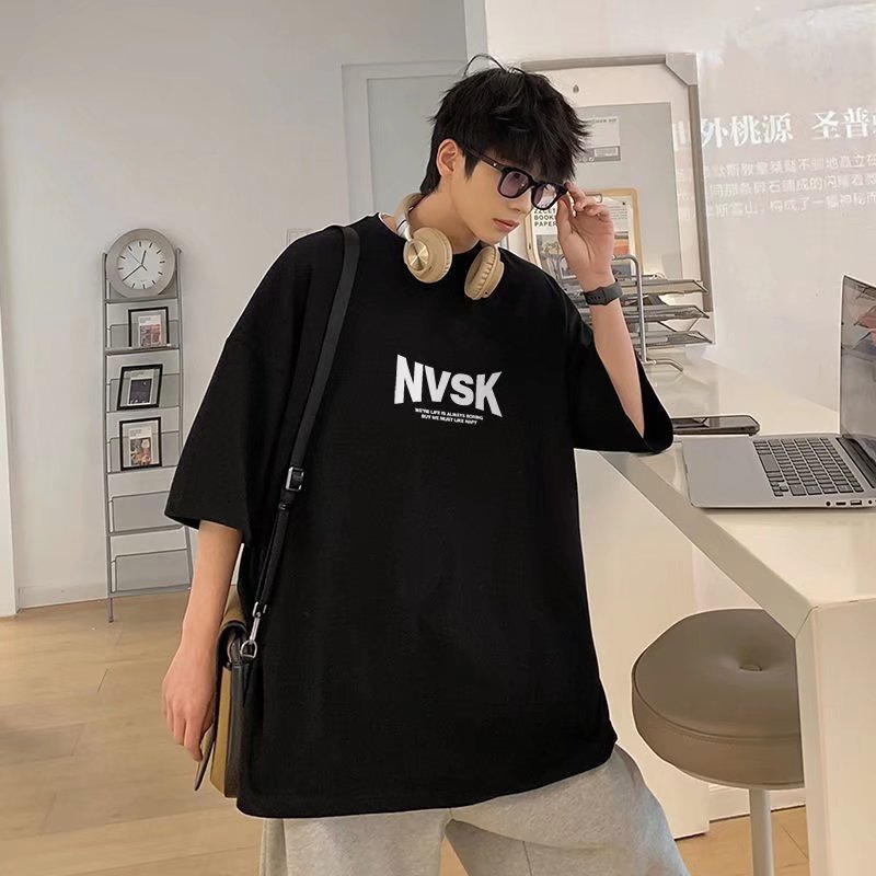 Men T-Shirts Short Sleeve Loose