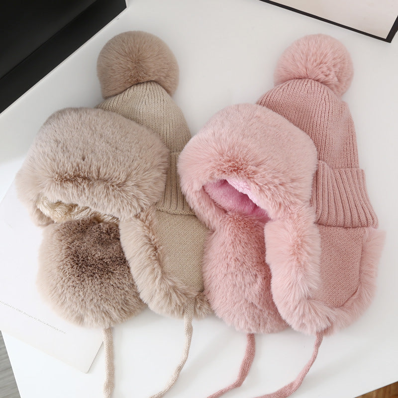 Winter Hats Winter Knitted Wool Earmuffs Hat Warm Winter Hat