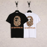 Bathing Ape T Shirt Cartoon Round Neck Summer Printing Plus Size Short-Sleeved Casual T-shirt