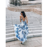 Beth Dutton Bohemian Dress Summer Spring Maxi Dresses Sexy Spaghetti-Strap Floral Print