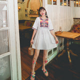 Coachella Music Festival Outfits Embroidery Color Hair Ball Travel Holiday Dress