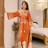 Coachella Music Festival Outfits Summer Bell Sleeve Long Dress Loose Dress for Women