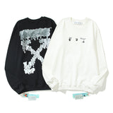 Off White Sweatshirts Autumn Printed Sweater Ow Round Neck Loose Casual Men And Women