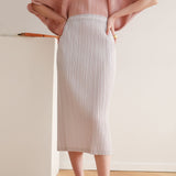 MIDI Mauve Skirt Mid-Length Split Skirt for Spring and Summer