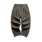 Man Fall Outfis Autumn Wide-Leg Overalls Men's Loose Straight Casual Simple Solid Color Trousers