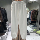 Grey Sweatpants Women's Clothing Autumn and Winter Loose Slimming and Velvet Padded Thick Casual