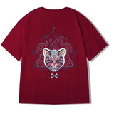 Men T-Shirts Tiger Print Loose Half Sleeve