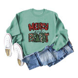Merry and Bright Sweatshirts Women Autumn and Winter Long-Sleeved Shirt