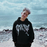 Revenge Hoodie Black Gold Embroidered Loose-Fitting Hoodie Sweater Couple